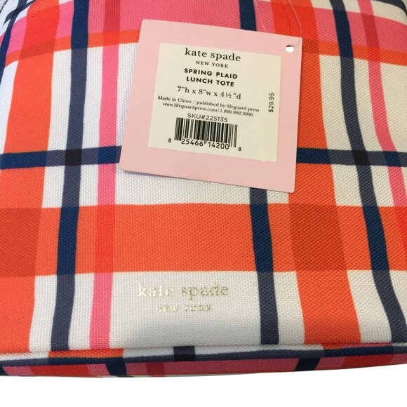 Kate Spade Spring Plaid Lunch Toto & Purse Match Concealed Spiral Notebook - Picture 5 of 9